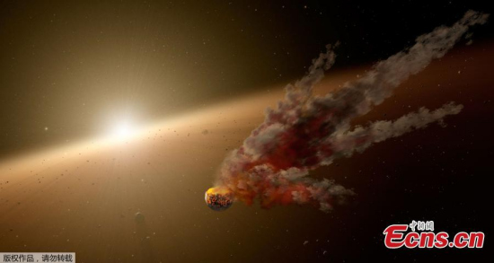 This NASA image obtained January 3, 2018 shows an artist's illustration of the star KIC 8462852. (Photo/Agencies) This NASA image obtained January 3, 2018 shows an artist's illustration of the star KIC 8462852. (Photo/Agencies)