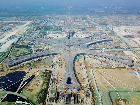 The new Beijing airport, pictured here in September, will open in 2019. (JU HUANZONG/XINHUA)