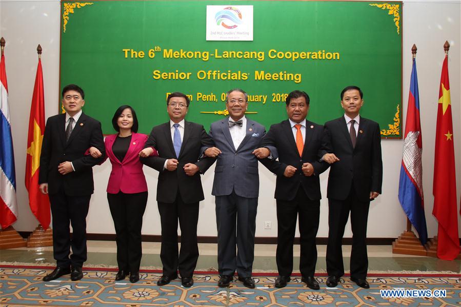 Lancang-Mekong Cooperation (LMC) senior officials pose for photos during the 6th LMC Senior Officials' Meeting in Phnom Penh, Cambodia, on Jan. 9, 2018. (Xinhua/Sovannara) Lancang-Mekong Cooperation (LMC) senior officials pose for photos during the 6th LMC Senior Officials' Meeting in Phnom Penh, Cambodia, on Jan. 9, 2018. (Xinhua/Sovannara)