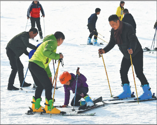 Ski resorts and skating rinks across the country have been booming in recent years as more and more Chinese choose to spend vacations and leisure time in areas noted for their winter sports activities. (Photo for China Daily) Ski resorts and skating rinks across the country have been booming in recent years as more and more Chinese choose to spend vacations and leisure time in areas noted for their winter sports activities. (Photo for China Daily)