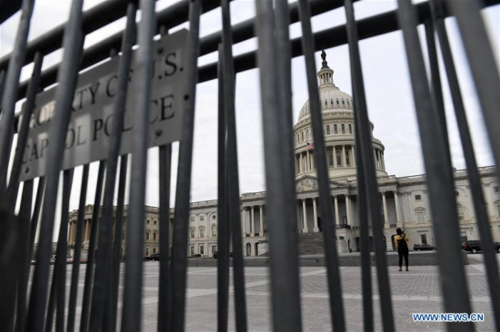 The U.S. Capitol is seen in Washington D.C., the United States, on Jan. 22, 2018. U.S. Senate reached 60 votes Monday to advance bill to end government shutdown. (Xinhua/Yin Bogu) The U.S. Capitol is seen in Washington D.C., the United States, on Jan. 22, 2018. U.S. Senate reached 60 votes Monday to advance bill to end government shutdown. (Xinhua/Yin Bogu)