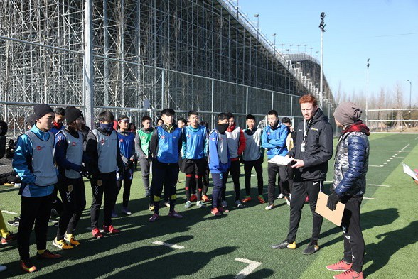 The inaugural WEsport Athletic ID Camp-Soccer is launched on Tuesday in Beijing, offering young Chinese players the opportunity to expand their horizons in the US university sports system. (Photo provided to China Daily) The inaugural WEsport Athletic ID Camp-Soccer is launched on Tuesday in Beijing, offering young Chinese players the opportunity to expand their horizons in the US university sports system. (Photo provided to China Daily)
