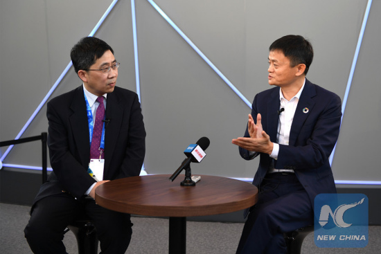 Alibaba's Founder and Executive Chairman Jack Ma hopes Alibaba's participation could make Olympic Games different.(Xinhua)