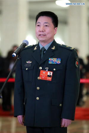 Yang Liwei, a member of the 13th National Committee of the Chinese People's Political Consultative Conference (CPPCC), receives an interview ahead of the opening of the first session of the 13th CPPCC National Committee at the Great Hall of the People in Beijing, capital of China, March 3, 2018. (Xinhua/Zhang Yuwei)