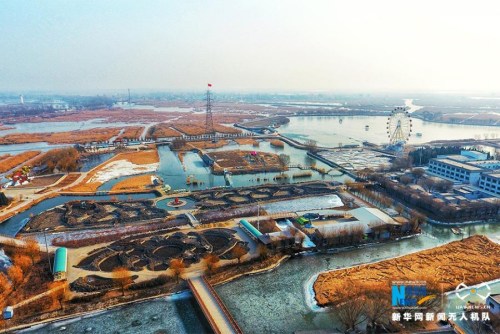 The aerial photo taken on Jan. 1, 2018 shows a view of Baiyangdian, one of the largest freshwater wetlands in north China, in Anxin County, north China's Hebei Province. China announced the plan for Xiongan New Area officially on April 1, 2017. The new area will span Xiongxian, Rongcheng and Anxin counties in Hebei Province, eventually covering 2,000 square kilometers. (Xinhuanet/Mao Heran) The aerial photo taken on Jan. 1, 2018 shows a view of Baiyangdian, one of the largest freshwater wetlands in north China, in Anxin County, north China's Hebei Province. China announced the plan for Xiongan New Area officially on April 1, 2017. The new area will span Xiongxian, Rongcheng and Anxin counties in Hebei Province, eventually covering 2,000 square kilometers. (Xinhuanet/Mao Heran)