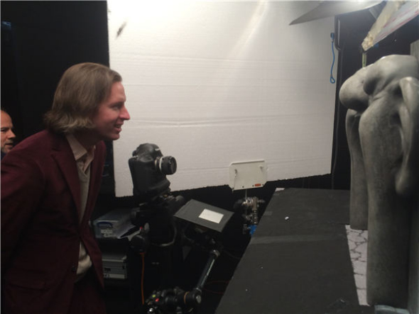 Director Wes Anderson at the filming set. (Photo provided to China Daily) Director Wes Anderson at the filming set. (Photo provided to China Daily)