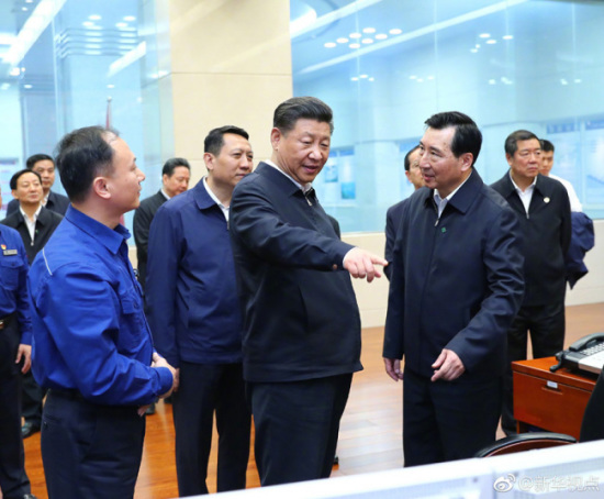 Chinese President Xi Jinping inspects the Three Gorges Dam on Wednesday, April 25, 2018. [Photo: Xinhua]