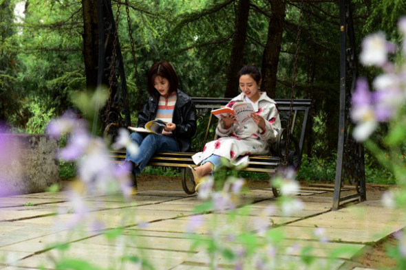 Students at Hebei Academy of Fine Arts on World Book Day on April 23. (Photo provided to China Daily) Students at Hebei Academy of Fine Arts on World Book Day on April 23. (Photo provided to China Daily)