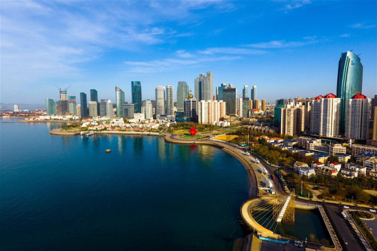 Aerial photo taken on April 16, 2018 shows the cityscape of Qingdao, the host city of the Shanghai Cooperation Organization Summit, in east China's Shandong Province. (Xinhua/Guo Xulei) Aerial photo taken on April 16, 2018 shows the cityscape of Qingdao, the host city of the Shanghai Cooperation Organization Summit, in east China's Shandong Province. (Xinhua/Guo Xulei)