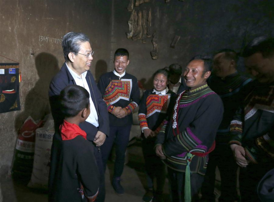 Secretary of the Communist Party of China (CPC) Central Commission for Discipline Inspection Zhao Leji, who is also a member of the Standing Committee of the Political Bureau of the CPC Central Committee and heads the central leading group on disciplinary inspection, visits a poor family during a tour to Leibo County in Liangshan Yi Autonomous Prefecture in southwest China's Sichuan Province. Zhao attended a workshop on disciplinary inspection in Chengdu of Sichuan on May 14, 2018. (Xinhua/Yao Dawei) Secretary of the Communist Party of China (CPC) Central Commission for Discipline Inspection Zhao Leji, who is also a member of the Standing Committee of the Political Bureau of the CPC Central Committee and heads the central leading group on disciplinary inspection, visits a poor family during a tour to Leibo County in Liangshan Yi Autonomous Prefecture in southwest China's Sichuan Province. Zhao attended a workshop on disciplinary inspection in Chengdu of Sichuan on May 14, 2018. (Xinhua/Yao Dawei)