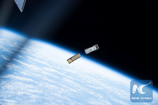 The bread loaf-sized IceCube was deployed from the International Space Station in May. One month later, it began science operations gathering global data about atmospheric ice clouds in the submillimeter wavelengths. (Credit: NASA)