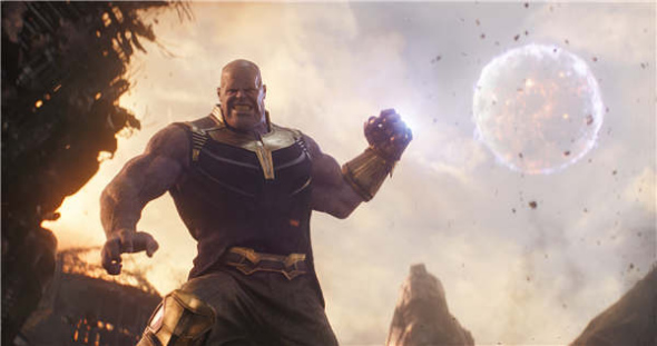 Thanos returns to the big screen as the top enemy against Marvel's superheroes in Avengers: Infinity War, which has set some box-office records in China. (Photo provided to China Daily) Thanos returns to the big screen as the top enemy against Marvel's superheroes in Avengers: Infinity War, which has set some box-office records in China. (Photo provided to China Daily)