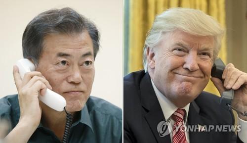 U.S., South Korean leaders say to work closely for success of Trump-Kim meet
