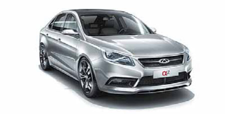 The Alpha7 is among the three Chery concept models displayed at the Shanghai auto show. [Provided to China Daily]