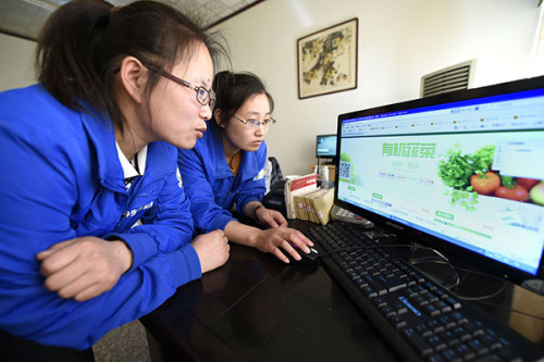 A farm produce e-commerce site run by a vegetable farm in Zouping, Shandong province.(Photo provided to China Daily) A farm produce e-commerce site run by a vegetable farm in Zouping, Shandong province.(Photo provided to China Daily)