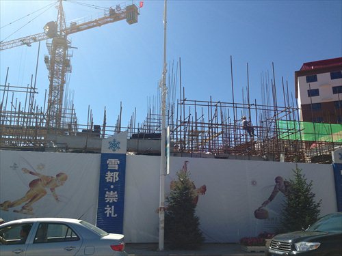A sign reads snow county, Chongli at a construction site in Chongli county, Zhangjiakou, Northeast China's Hebei Province, on August 16. The county will host several events for the 2022 Olympic Winter Games. (Photo: Xie Jun/GT) A sign reads snow county, Chongli at a construction site in Chongli county, Zhangjiakou, Northeast China's Hebei Province, on August 16. The county will host several events for the 2022 Olympic Winter Games. (Photo: Xie Jun/GT)