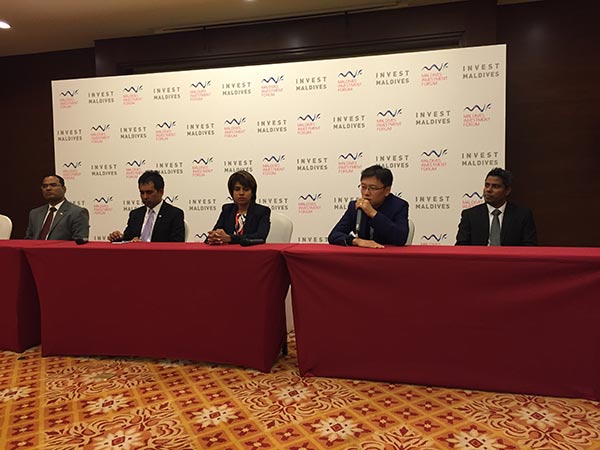 An investment forum on Maldives was held in Beijing on Oct 19. (Photo provided to China Daily) An investment forum on Maldives was held in Beijing on Oct 19. (Photo provided to China Daily)