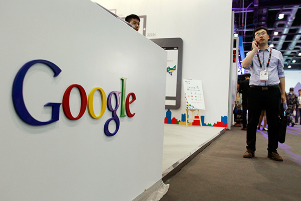 The booth of Google Inc at an Internet expo in Beijing. (Photo/China Daily) The booth of Google Inc at an Internet expo in Beijing. (Photo/China Daily)