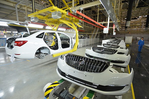 A production line of GM's Buick brand in Wuhan, capital of Hubei province. (Photo/China Daily) A production line of GM's Buick brand in Wuhan, capital of Hubei province. (Photo/China Daily)