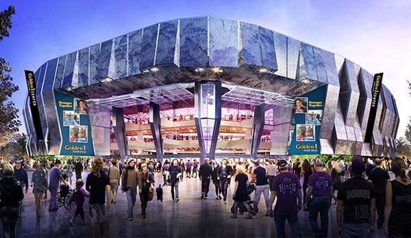 An artist's impression of the Golden 1 Center mixed-development project in California. It will open in October 2016. (Photo/nba.com) An artist's impression of the Golden 1 Center mixed-development project in California. It will open in October 2016. (Photo/nba.com)