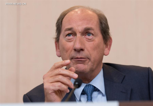 CEO of Nestle Paul Bulcke speaks during a press conference held at the company's headquarters in Vevey, Switzerland, on Feb. 18, 2016. (Photo: Xinhua/Xu Jinquan) CEO of Nestle Paul Bulcke speaks during a press conference held at the company's headquarters in Vevey, Switzerland, on Feb. 18, 2016. (Photo: Xinhua/Xu Jinquan)