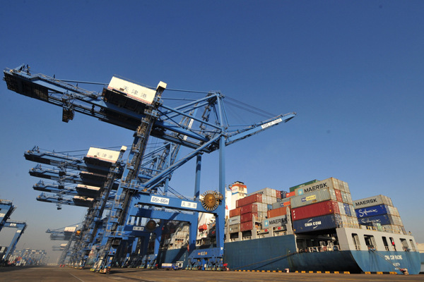 A photo of Tianjin Port. (Photo by Zhang Chenlin/Xinhua) A photo of Tianjin Port. (Photo by Zhang Chenlin/Xinhua)