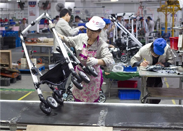 A workshop of Goodbaby Group in Kunshan, Jiangsu province.(Photo: China Daily/Gao Erqiang) A workshop of Goodbaby Group in Kunshan, Jiangsu province.(Photo: China Daily/Gao Erqiang)