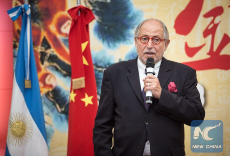 Argentina's Ambassador to China, Diego Guelar, delivers a speech during the meeting with executives of Chinese companies based in Argentina, at the China Embassy headquarters in Buenos Aires, capital of Argentina, on March 9, 2016. (Xinhua/Martin Zabala) Argentina's Ambassador to China, Diego Guelar, delivers a speech during the meeting with executives of Chinese companies based in Argentina, at the China Embassy headquarters in Buenos Aires, capital of Argentina, on March 9, 2016. (Xinhua/Martin Zabala)