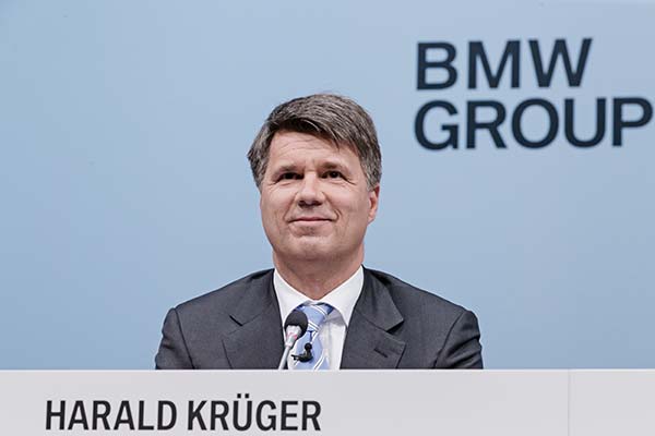 Harald Krueger, chairman of the board of management of BMW AG. (Photo provided to chinadaily.com.cn) Harald Krueger, chairman of the board of management of BMW AG. (Photo provided to chinadaily.com.cn)