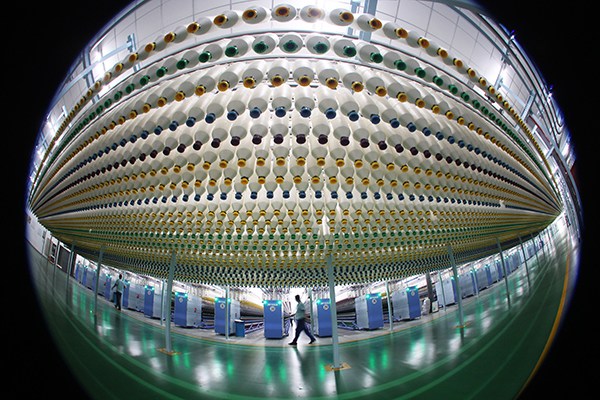 The smart manufacturing facilities in Jiangsu Dasheng Group Co Ltd, a textile company in Nantong, Jiangsu province. (Photo/China Daily) The smart manufacturing facilities in Jiangsu Dasheng Group Co Ltd, a textile company in Nantong, Jiangsu province. (Photo/China Daily)