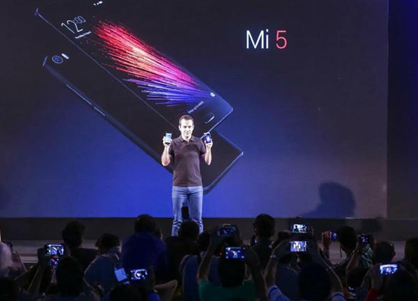 Hugo Barra, vice-president of Xiaomi, launched the Mi 5, Xiaomi's latest flagship devices in the India market on March 31.(Photo provided to chinadaily.com.cn) Hugo Barra, vice-president of Xiaomi, launched the Mi 5, Xiaomi's latest flagship devices in the India market on March 31.(Photo provided to chinadaily.com.cn)