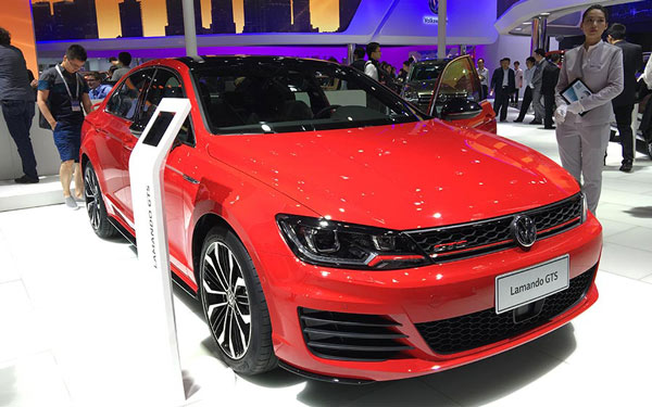 SAIC Volkswagen booth is seen at Auto China 2016 in Beijing, April 25, 2016. (Photo by Liu Zheng / chinadaily.com.cn)