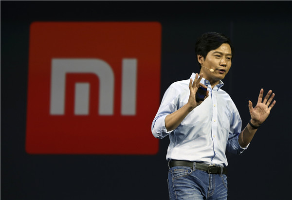 Lei Jun, founder and CEO of Xiaomi Corp, at the company's new product release ceremony on Tuesday in Beijing.FENG YONGBIN/CHINA DAILY Lei Jun, founder and CEO of Xiaomi Corp, at the company's new product release ceremony on Tuesday in Beijing.FENG YONGBIN/CHINA DAILY