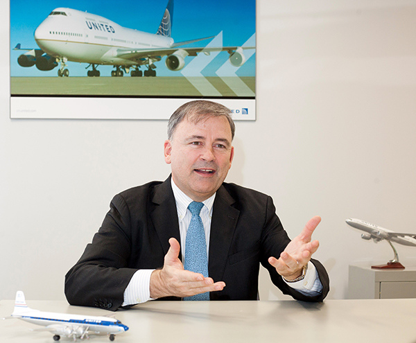 Walter Dias, managing director of Greater China and South Korea for United Airlines Walter Dias, managing director of Greater China and South Korea for United Airlines