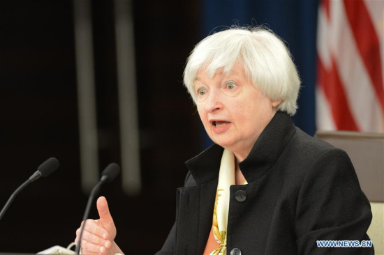 U.S. Federal Reserve Chair Janet Yellen speaks during a press conference in Washington D.C., capital of the United States, June 15, 2016. The U.S. Federal Reserve on Wednesday kept its federal fund rate unchanged after concluding its two-day meeting. (Photo: Xinhua/Gao Pan) U.S. Federal Reserve Chair Janet Yellen speaks during a press conference in Washington D.C., capital of the United States, June 15, 2016. The U.S. Federal Reserve on Wednesday kept its federal fund rate unchanged after concluding its two-day meeting. (Photo: Xinhua/Gao Pan)