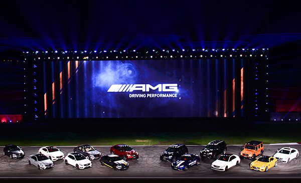 The full lineup of Mercedes-AMG is presented at the brand's Driving Performance Competition 2016 in Shanghai on Thursday.(Photo provided to China Daily) The full lineup of Mercedes-AMG is presented at the brand's Driving Performance Competition 2016 in Shanghai on Thursday.(Photo provided to China Daily)