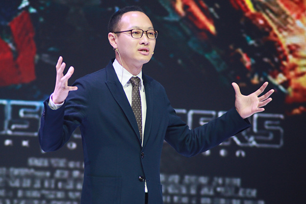 Xie An, executive director of Digital Domain Holdings Ltd, introduces the company's development strategy. (Photo/China Daily) Xie An, executive director of Digital Domain Holdings Ltd, introduces the company's development strategy. (Photo/China Daily)