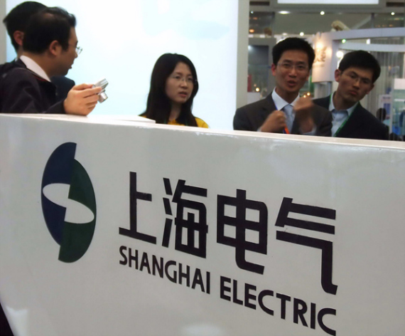 The booth of Shanghai Electric Group at a wind power exhibition in Shanghai, April 25, 2008. (PHOTO PROVIDED TO CHINA DAILY) The booth of Shanghai Electric Group at a wind power exhibition in Shanghai, April 25, 2008. (PHOTO PROVIDED TO CHINA DAILY)