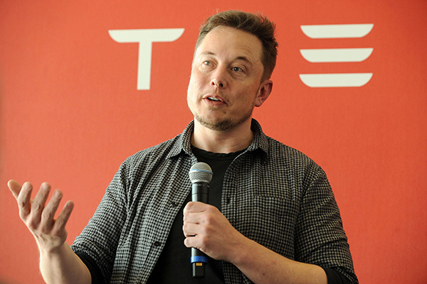Elon Musk, Tesla CEO. (Photo provided to China Daily) Elon Musk, Tesla CEO. (Photo provided to China Daily)