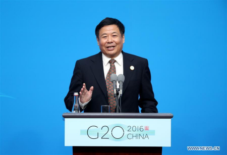China's Vice Finance Minister Zhu Guangyao speaks at a press conference on G20 and global growth as well as global economic governance in Hangzhou, capital of east China's Zhejiang Province, Sept. 2, 2016. (Xinhua/Chen Jianli) China's Vice Finance Minister Zhu Guangyao speaks at a press conference on G20 and global growth as well as global economic governance in Hangzhou, capital of east China's Zhejiang Province, Sept. 2, 2016. (Xinhua/Chen Jianli)
