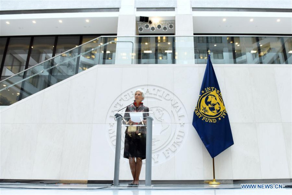 International Monetary Fund (IMF) Managing Director Christine Lagarde speaks on launch of the new Special Drawing Right (SDR) basket including the Chinese currency, the renminbi (RMB) in Washington D.C., the United States, Sept. 30, 2016. (Photo: Xinhua/Yin Bogu) International Monetary Fund (IMF) Managing Director Christine Lagarde speaks on launch of the new Special Drawing Right (SDR) basket including the Chinese currency, the renminbi (RMB) in Washington D.C., the United States, Sept. 30, 2016. (Photo: Xinhua/Yin Bogu)