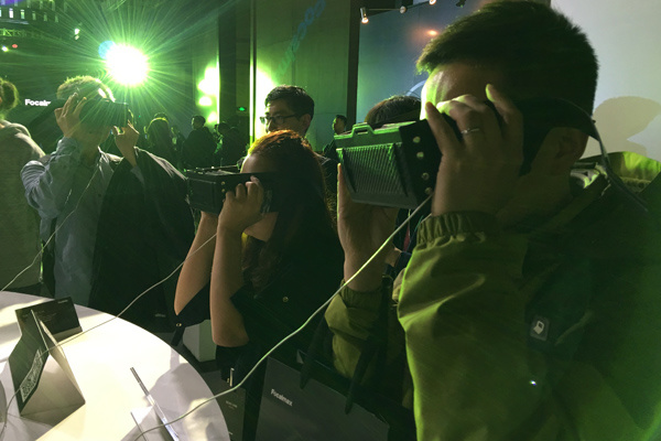 Press members experience the 