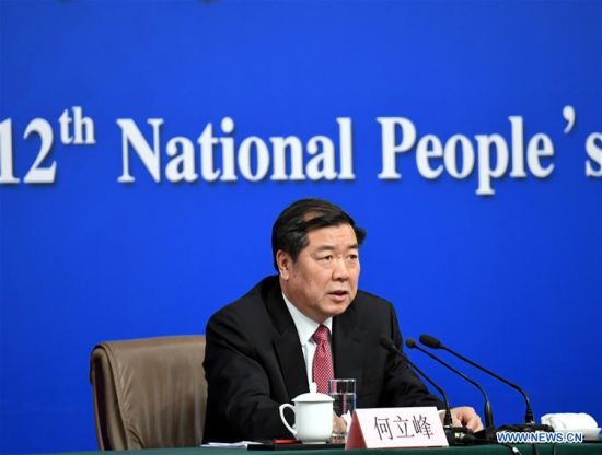 Director of the National Development and Reform Commission (NDRC) He Lifeng answers questions during a press conference on China's economic and social development and macro-economic control for the fifth session of the 12th National People's Congress in Beijing, capital of China, March 6, 2017. (Xinhua/Zhao Yingquan) Director of the National Development and Reform Commission (NDRC) He Lifeng answers questions during a press conference on China's economic and social development and macro-economic control for the fifth session of the 12th National People's Congress in Beijing, capital of China, March 6, 2017. (Xinhua/Zhao Yingquan)