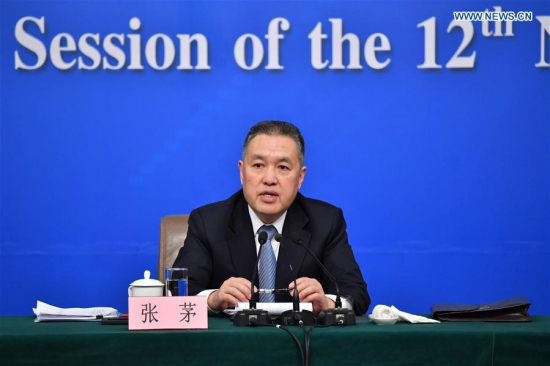 Zhang Mao, head of the State Administration for Industry and Commerce, answers questions at a press conference on deepening reforms to commerce affairs administration for the fifth session of the 12th National People's Congress in Beijing, capital of China, March 10, 2017. (Xinhua/Li Xin) Zhang Mao, head of the State Administration for Industry and Commerce, answers questions at a press conference on deepening reforms to commerce affairs administration for the fifth session of the 12th National People's Congress in Beijing, capital of China, March 10, 2017. (Xinhua/Li Xin)