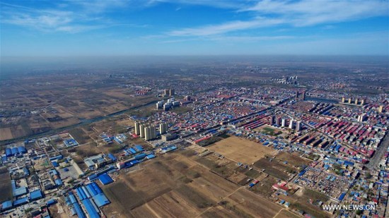 Aerial photo taken on April 1, 2017 shows Xiongxian County, north China's Hebei Province. China announced Saturday it would establish the Xiongan New Area in Hebei Province, as part of measures to advance the coordinated development of the Beijing-Tianjin-Hebei (BTH) region. (Xinhua/Wang Xiao) Aerial photo taken on April 1, 2017 shows Xiongxian County, north China's Hebei Province. China announced Saturday it would establish the Xiongan New Area in Hebei Province, as part of measures to advance the coordinated development of the Beijing-Tianjin-Hebei (BTH) region. (Xinhua/Wang Xiao)