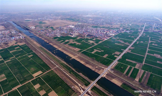Aerial photo taken on April 1, 2017 shows farmland in Rongcheng County, north China's Hebei Province. (Photo/Xinhua) Aerial photo taken on April 1, 2017 shows farmland in Rongcheng County, north China's Hebei Province. (Photo/Xinhua)