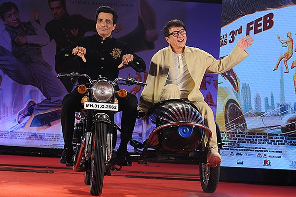 Hong Kong action movie star Jackie Chan (right) and Indian Bollywood actor Sonu Sood attend a promotional event for the film Kung Fu Yoga in Mumbai, India, in January. (Photo provided to China Daily) Hong Kong action movie star Jackie Chan (right) and Indian Bollywood actor Sonu Sood attend a promotional event for the film Kung Fu Yoga in Mumbai, India, in January. (Photo provided to China Daily)