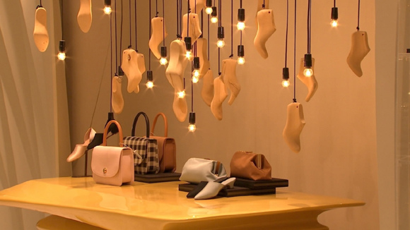 Bags and shoes on display in Lane Crawford in Hong Kong. (Photo/CGTN) Bags and shoes on display in Lane Crawford in Hong Kong. (Photo/CGTN)