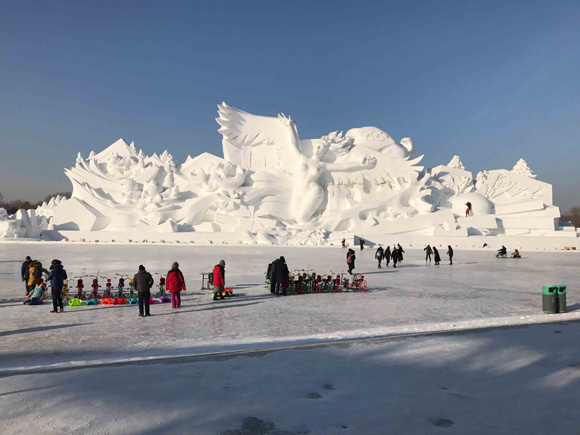 Sun Island International Snow Sculpture Art Expo Park. (Photo/CGTN) Sun Island International Snow Sculpture Art Expo Park. (Photo/CGTN)