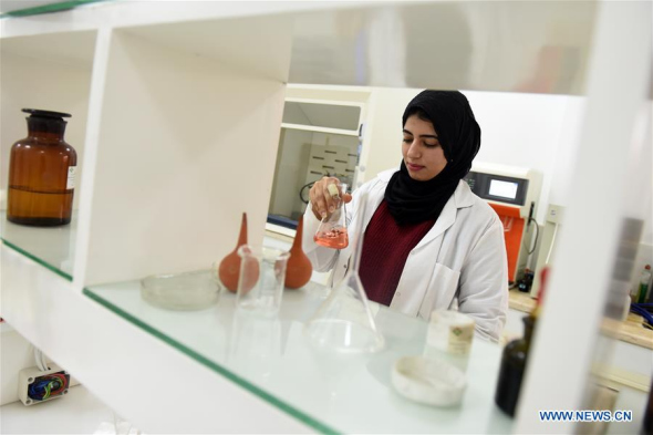 A chemist works in the lab of China's New Hope Group factory in Beheira province, Egypt, on March 13, 2018. Occupying a vast area of 29,000 square meters in Beheira province north of the Egyptian capital Cairo, the newly-established factory of China's agribusiness giant New Hope Group tells a good story about the growing ties between the two countries. (Xinhua/Zhao Dingzhe) A chemist works in the lab of China's New Hope Group factory in Beheira province, Egypt, on March 13, 2018. Occupying a vast area of 29,000 square meters in Beheira province north of the Egyptian capital Cairo, the newly-established factory of China's agribusiness giant New Hope Group tells a good story about the growing ties between the two countries. (Xinhua/Zhao Dingzhe)